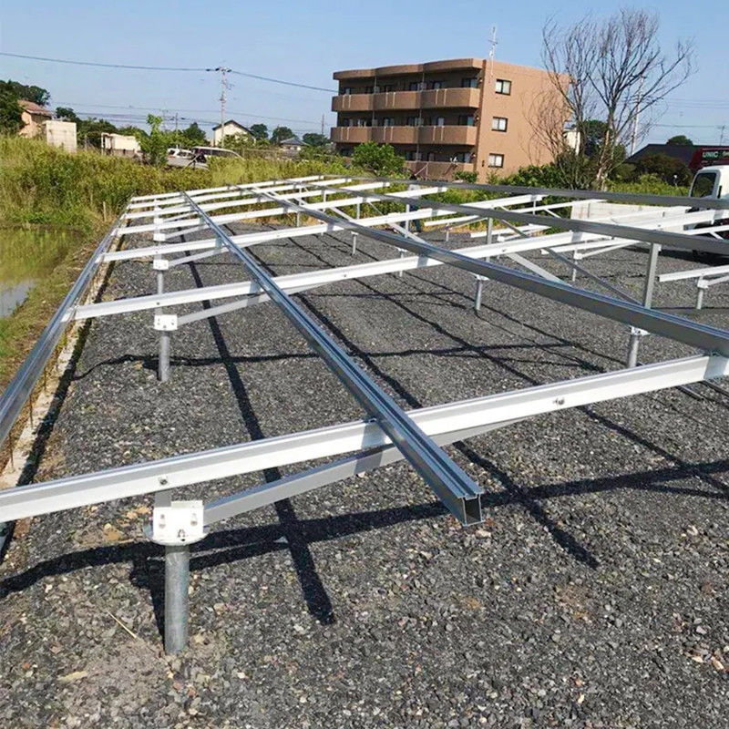 Verstelbaar aluminium grond zonne-installatiesysteem Corrosiebestendigheid voor zonne-installatie