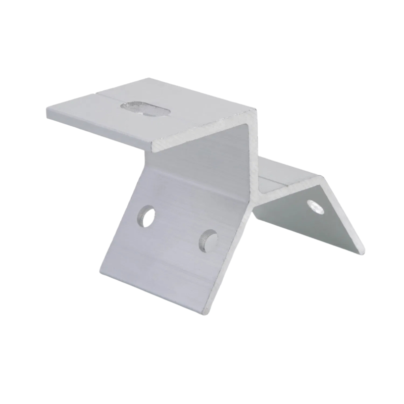 Aluminiumlegeringsklem met dubbele bouten en gezaagde trillingsgreep - Solar roofclamps voor structureel vastklampen