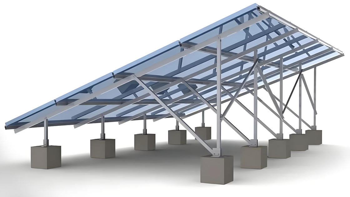 Aluminum Solar Ground Mounting System Racking Mounting Ground Power Solar Bracket Kit for Solar Panel Ground Mount