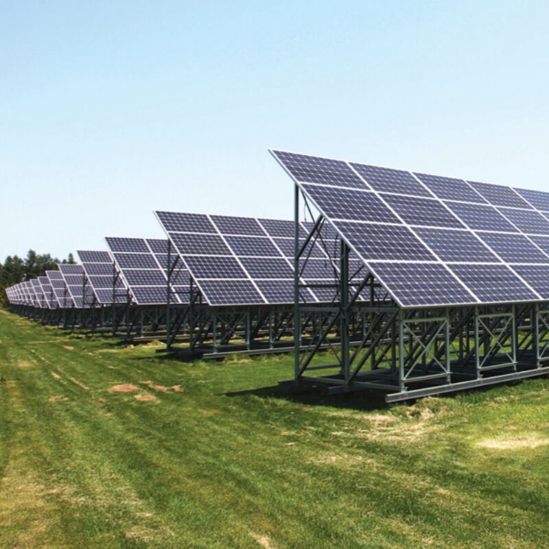 Ground Solar Mounting Brackets voor zware installaties met geëxtrudeerde aluminium steunrails en verstelbare montagevoeten voor nauwkeurige uitlijning